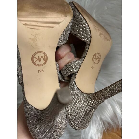 Michael Kors Woman's Becky Dress Sandals Gold Size 9 - Picture 4 of 5